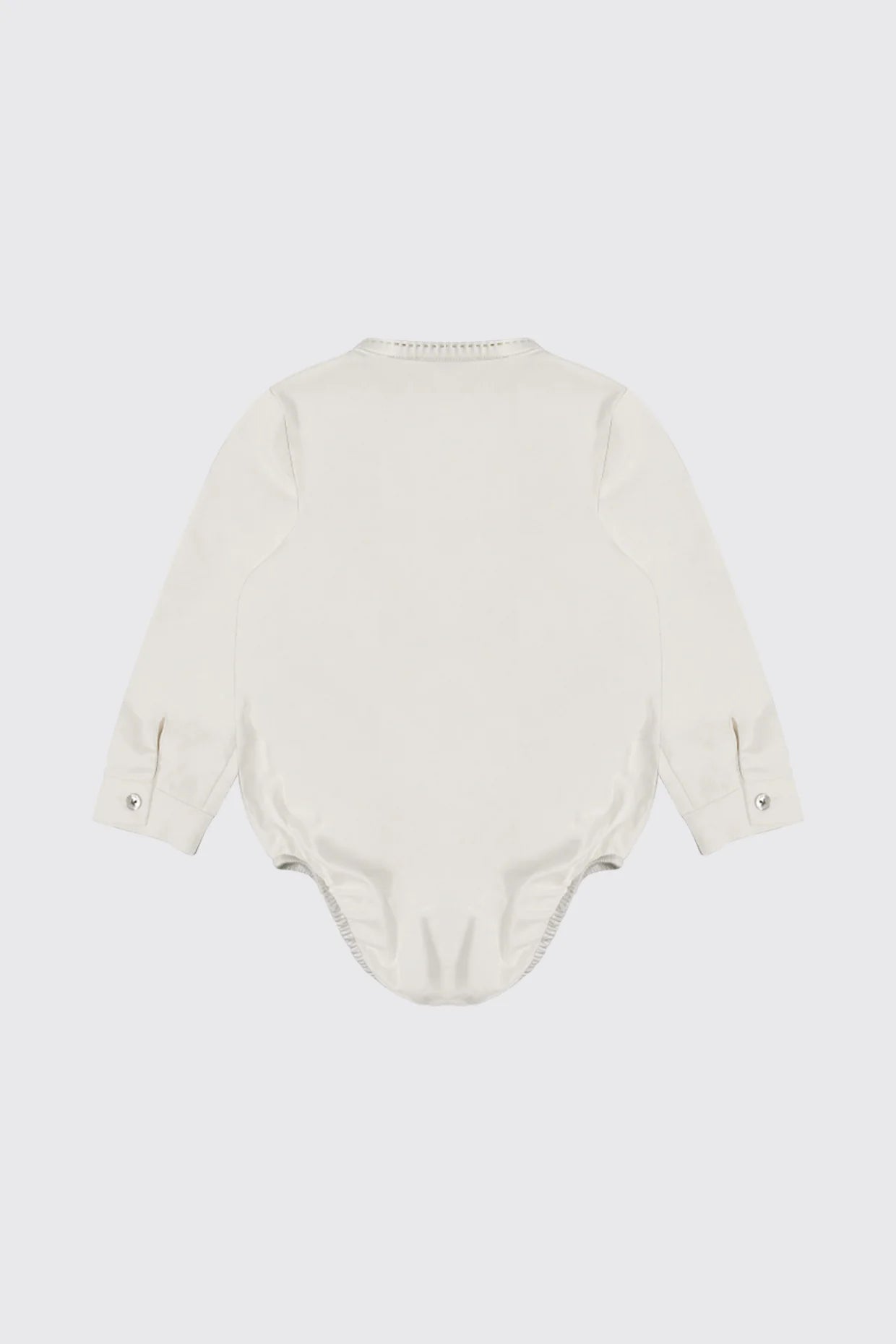 Chemise body off-white à col officie