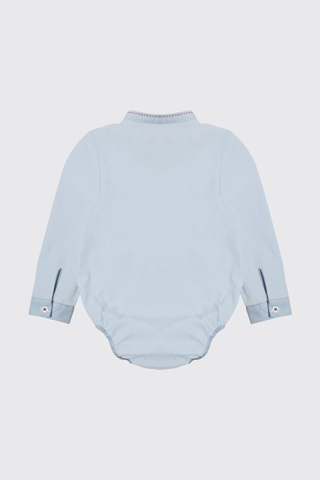 Chemise body ciel à col officie