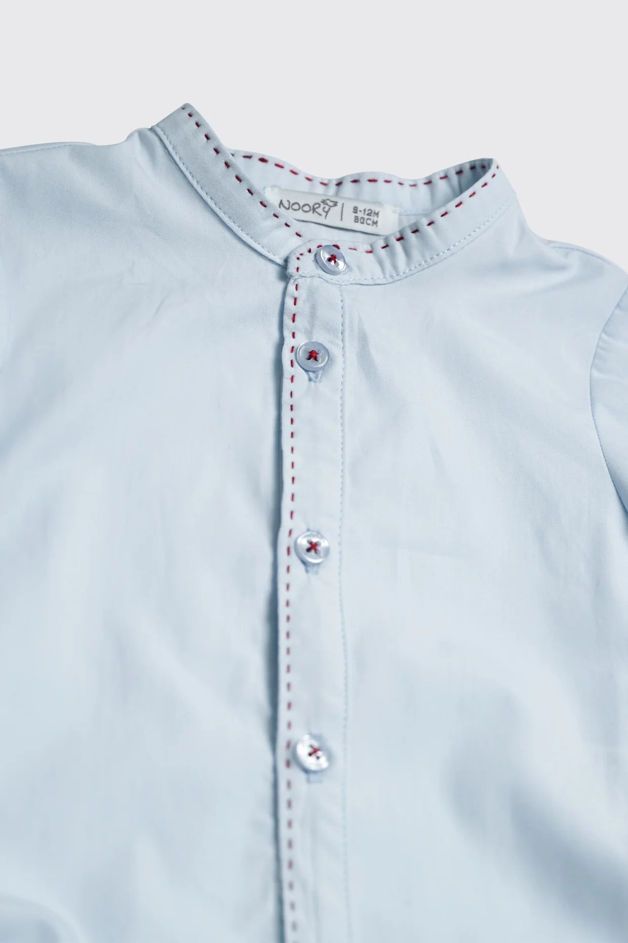 Chemise body ciel à col officie