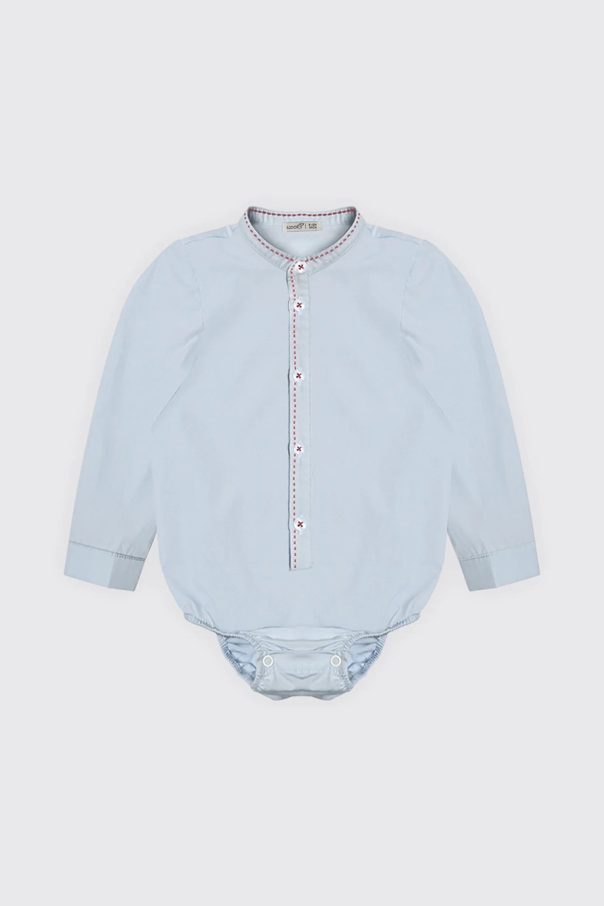 Chemise body ciel à col officie