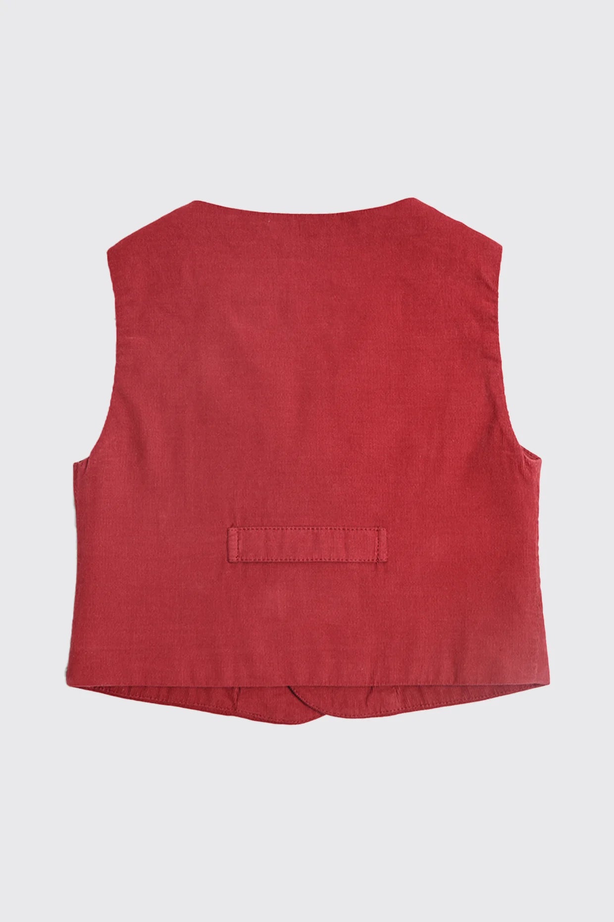 Gilet cérémonie en velours côtelé Rouge Grenat