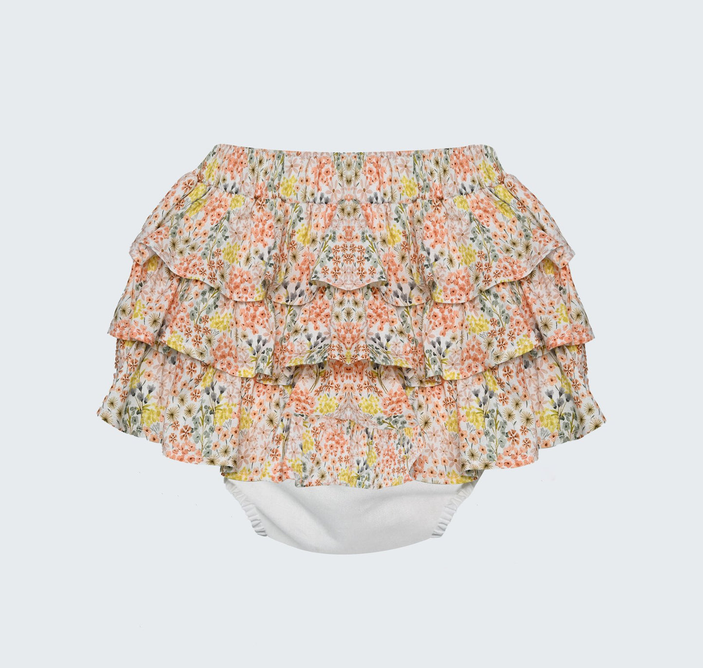 Ensemble T-shirt en jersey blanc 100% coton avec jupe culotte