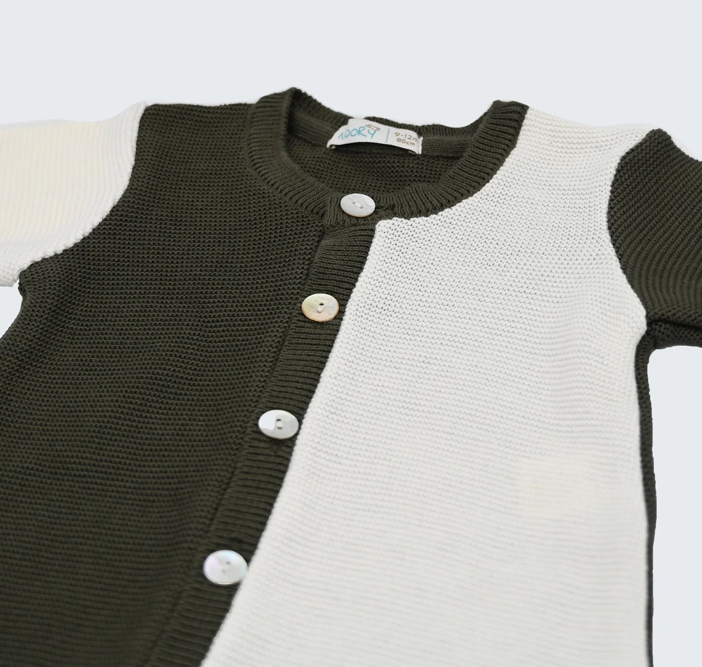 Combinaison tricot bicolore