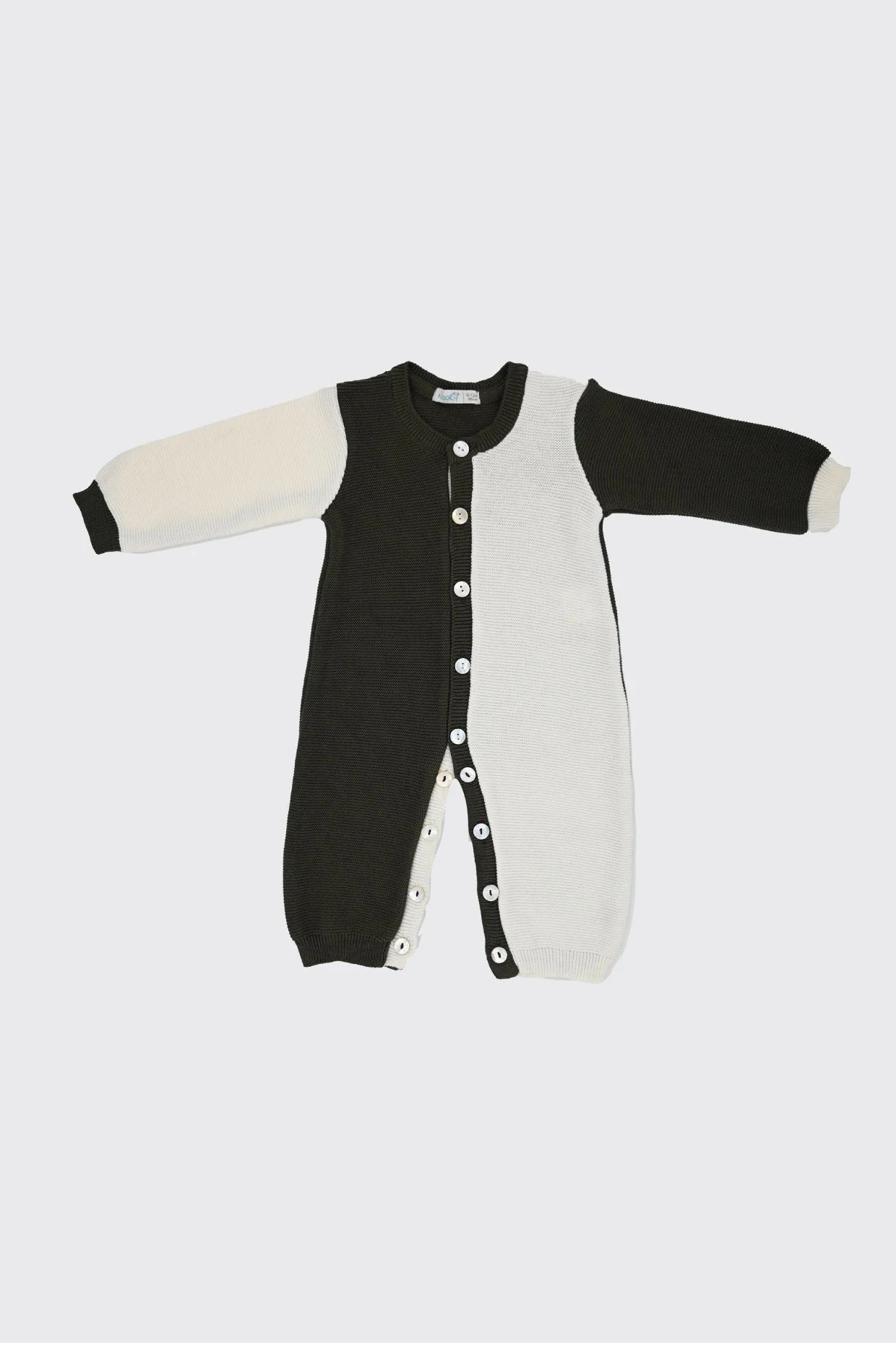 Combinaison tricot bicolore