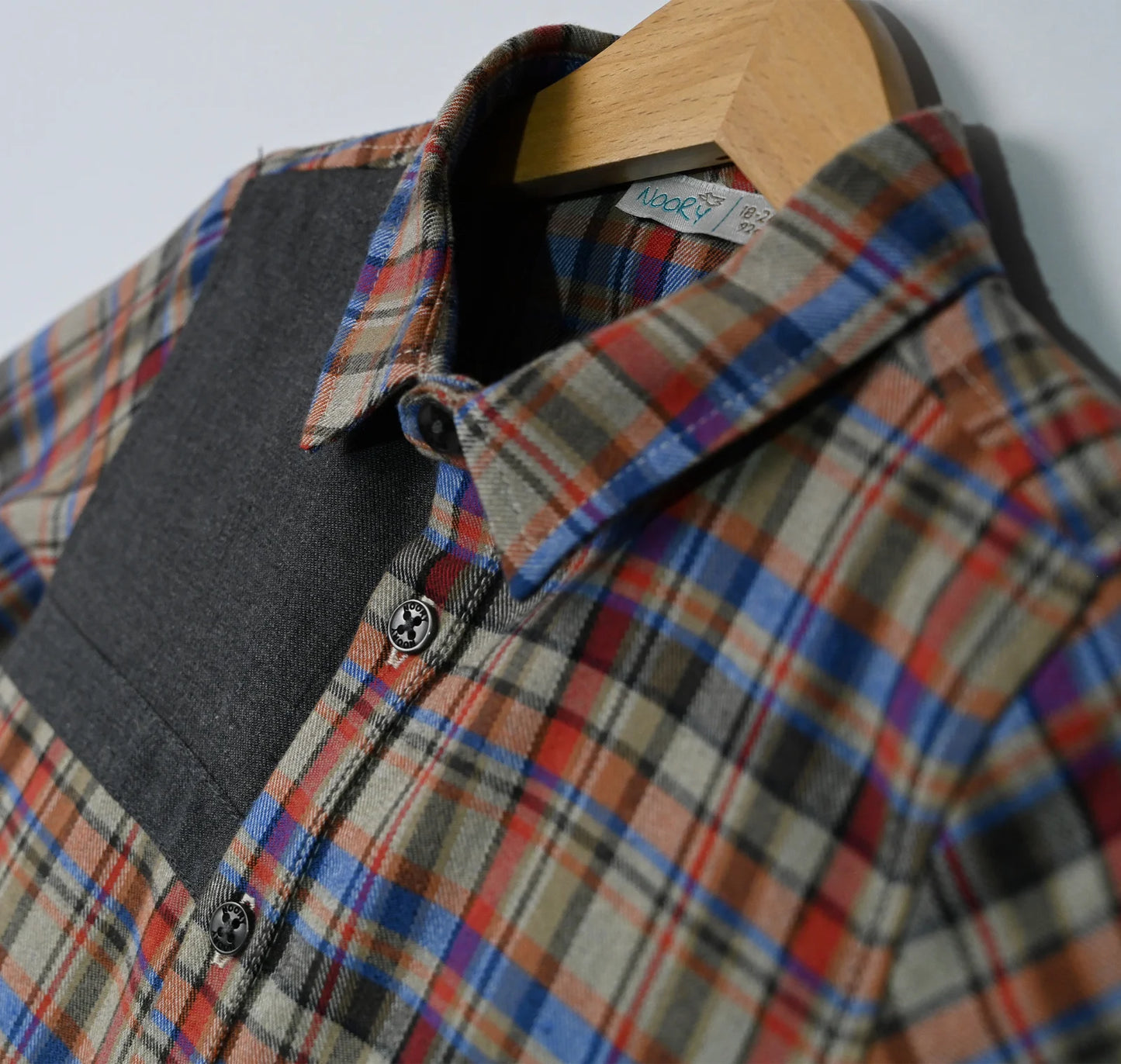 Chemise en tissu à carreau 100% coton
