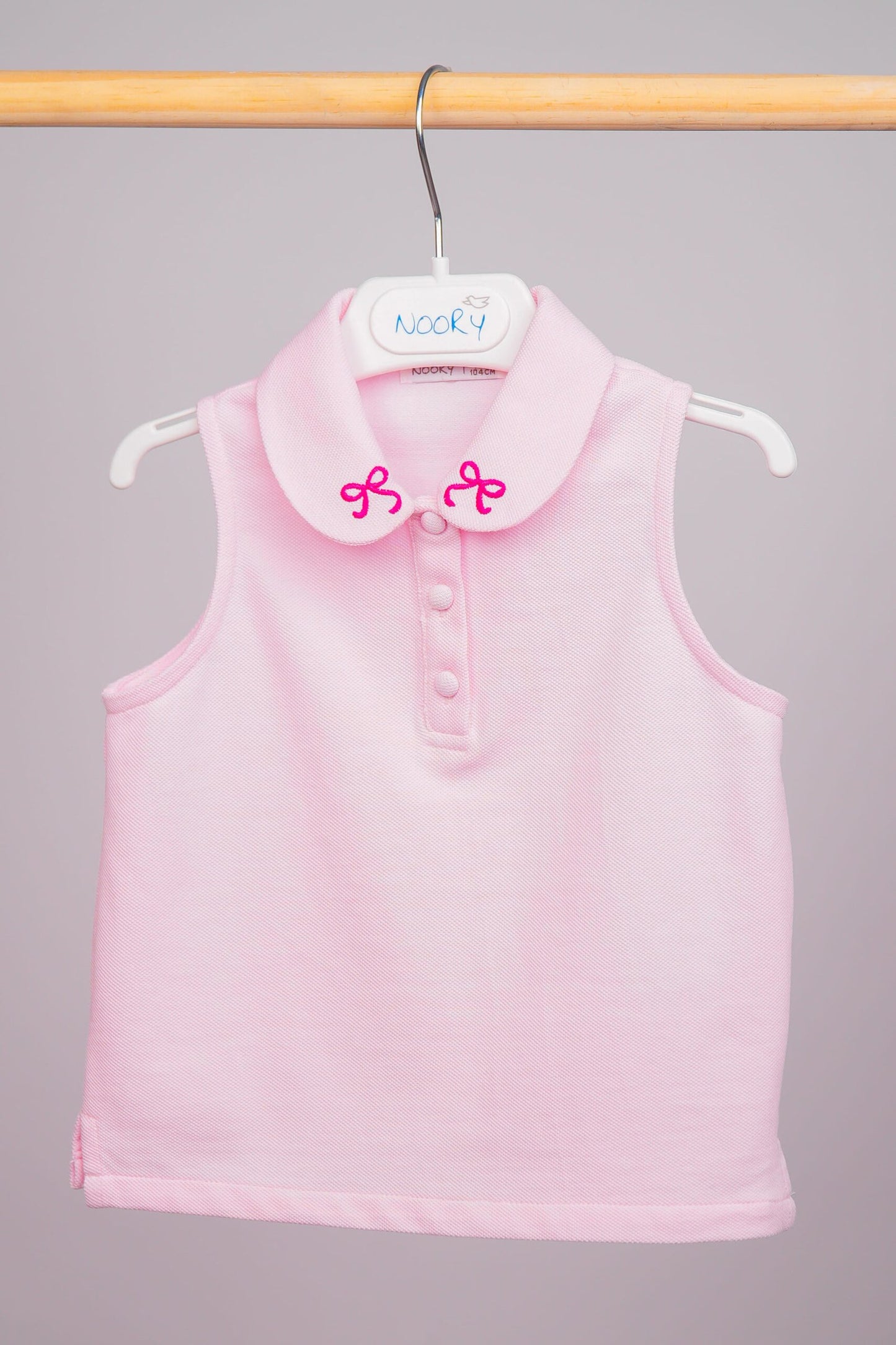 Ensemble pour fille en piqué rose 100 % coton