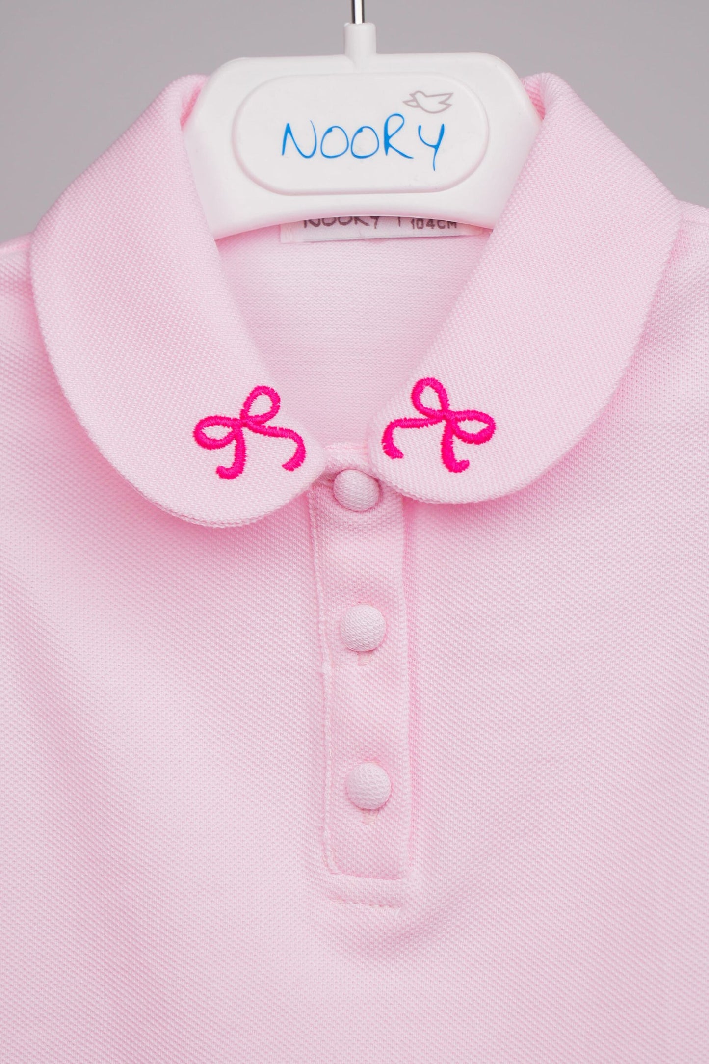 Ensemble pour fille en piqué rose 100 % coton