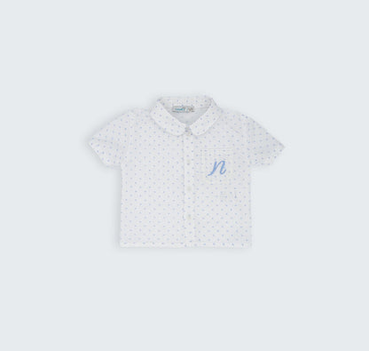 Chemise à poche brodée