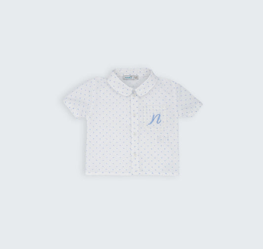 Chemise à poche brodée