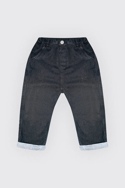 Pantalon noir en toile