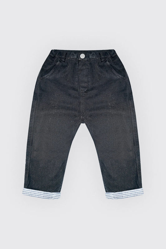 Pantalon noir en toile