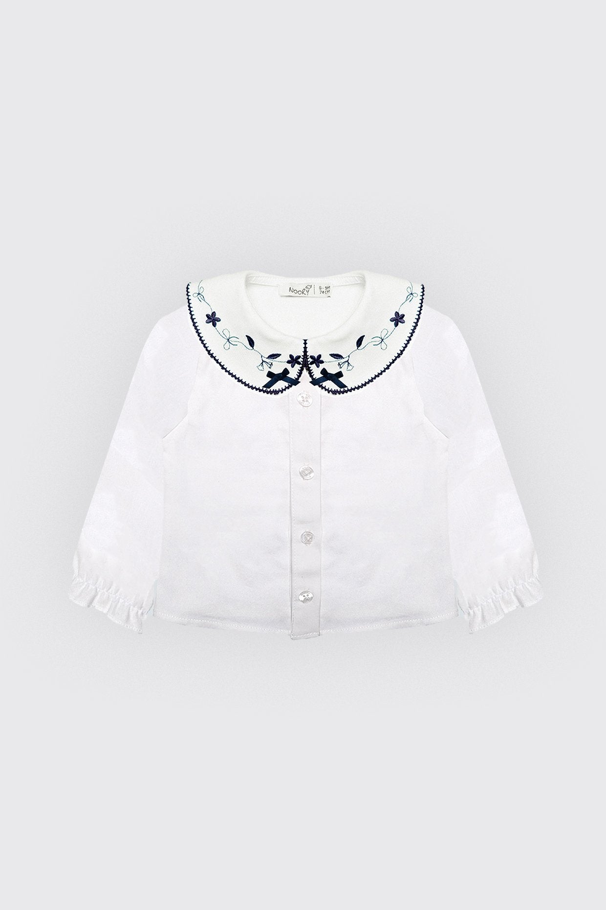 Chemise bébé fille avec col large
