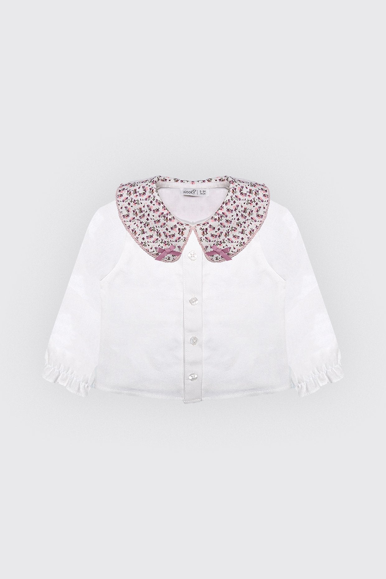 Chemise bébé fille avec col large