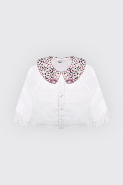 Chemise bébé fille avec col large