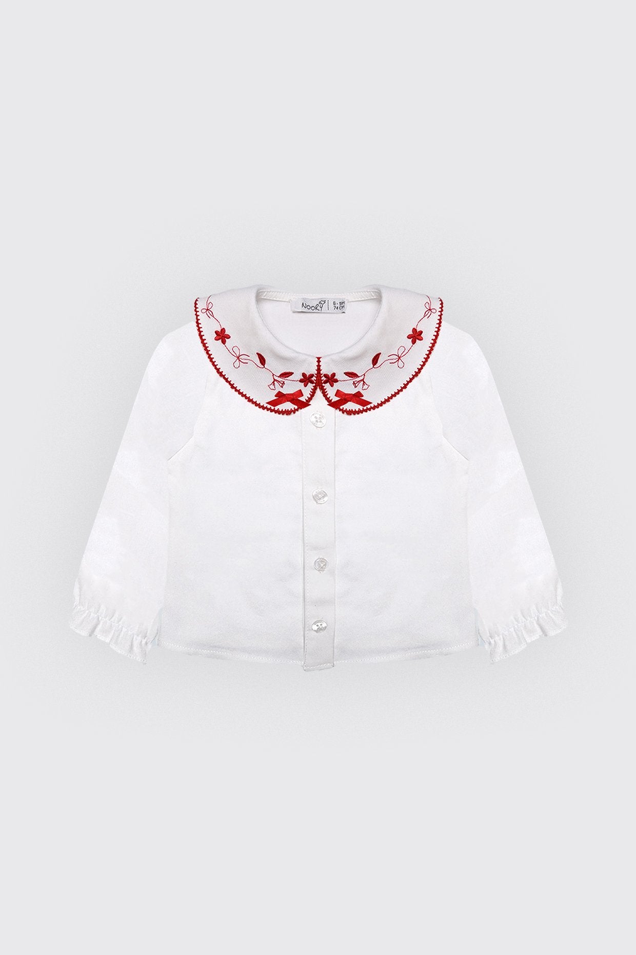 Chemise bébé fille avec col large