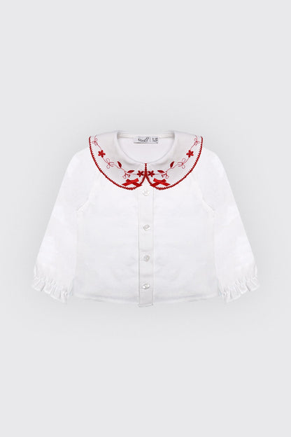 Chemise bébé fille avec col large