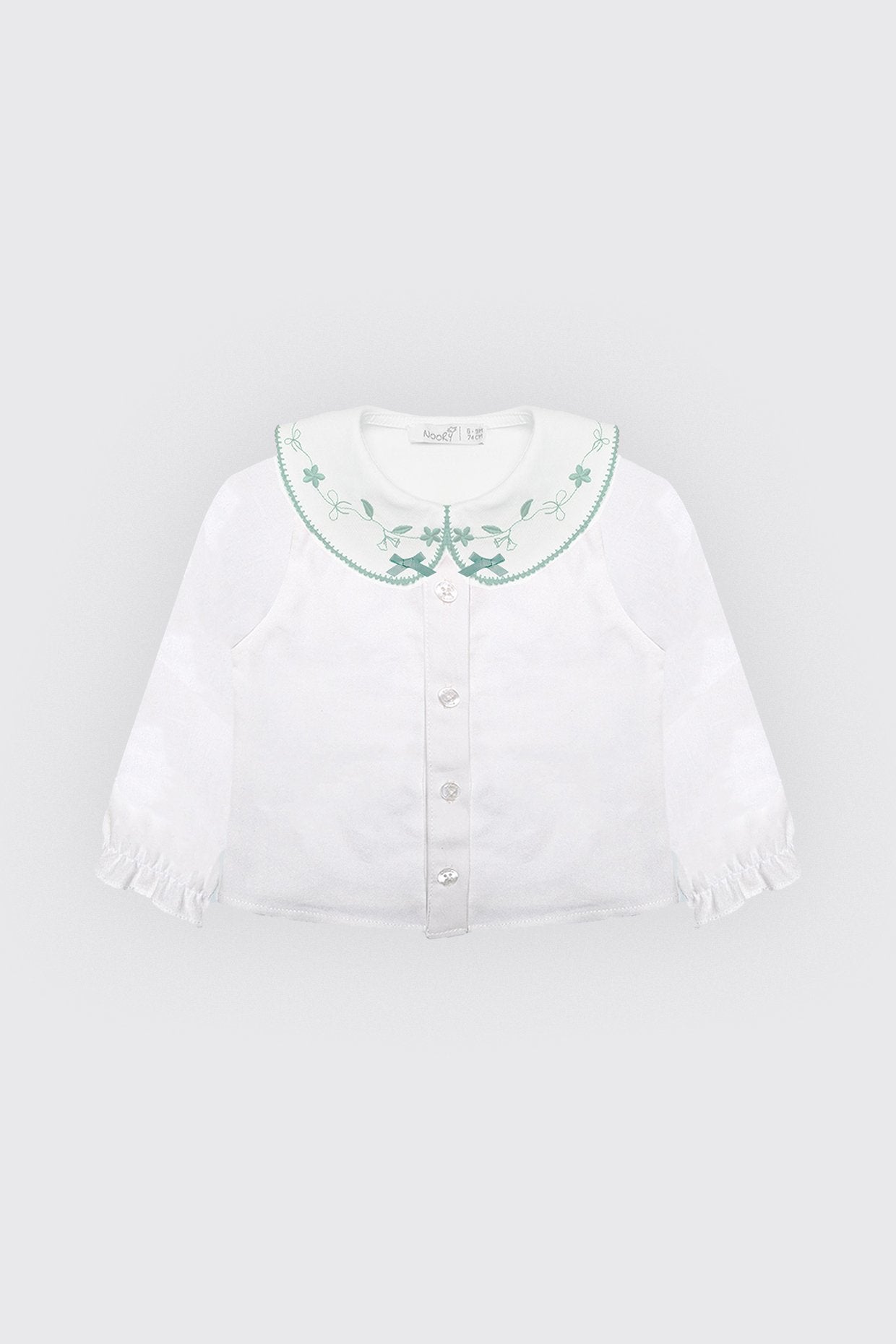 Chemise bébé fille avec col large