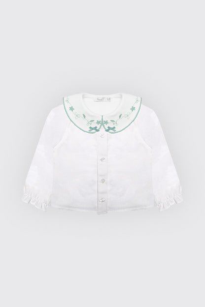 Chemise bébé fille avec col large