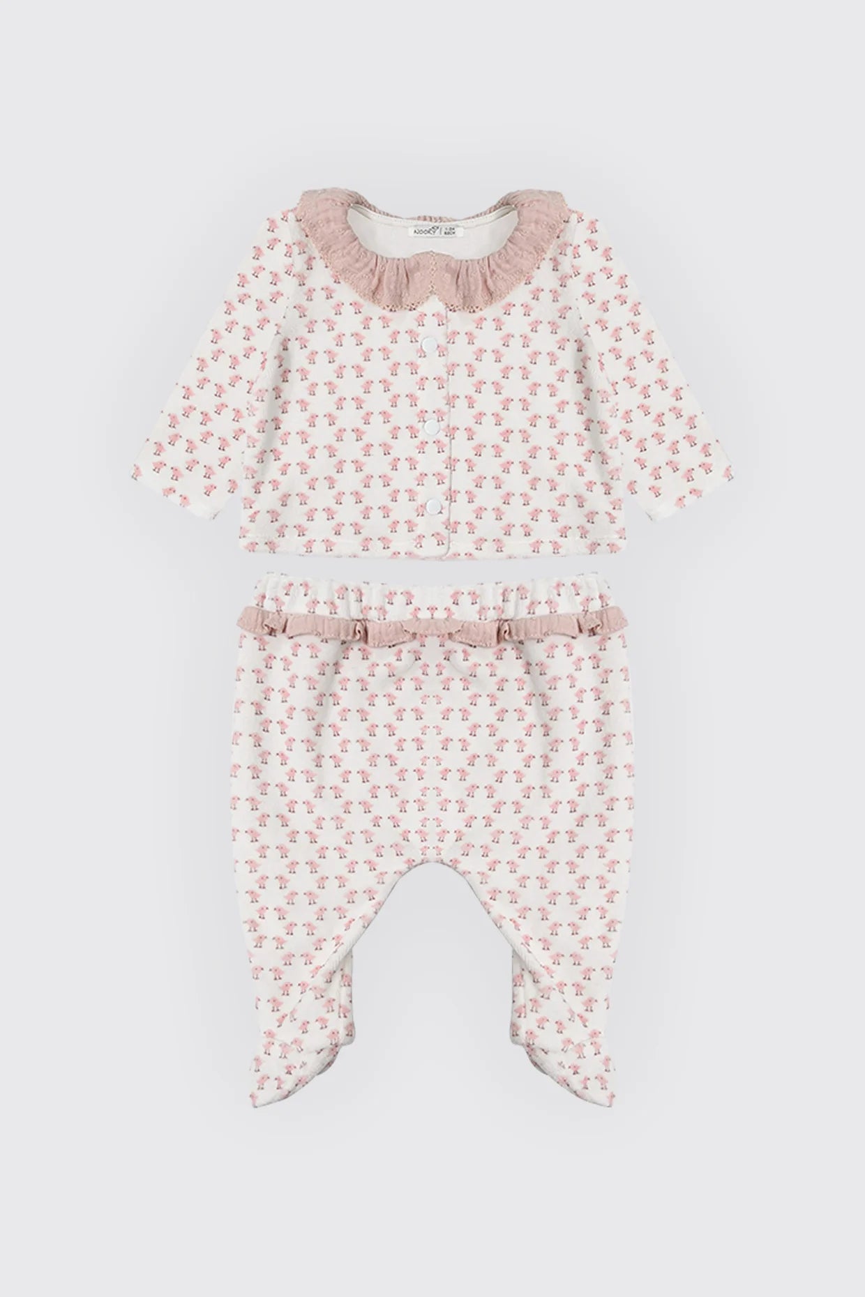 ensemble grenouillère deux pièce rose