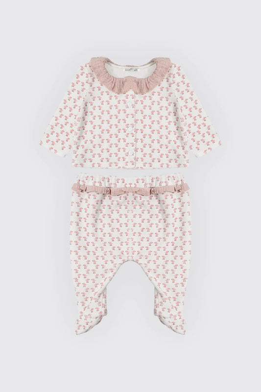ensemble grenouillère deux pièce rose