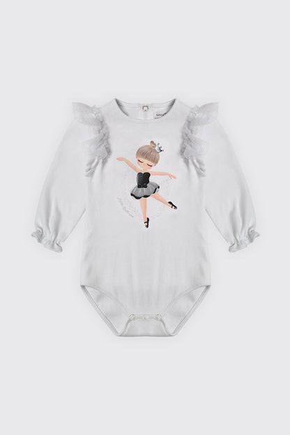 Body à  volants en tulle pailleté