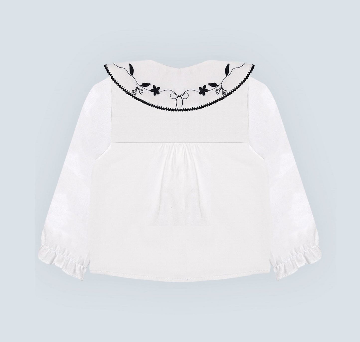 Chemise bébé fille avec col large