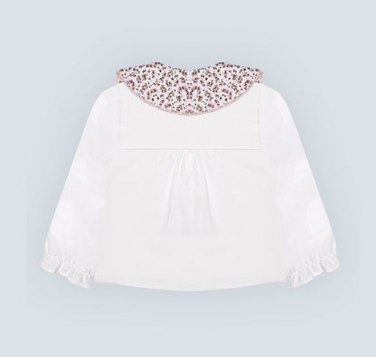 Chemise bébé fille avec col large