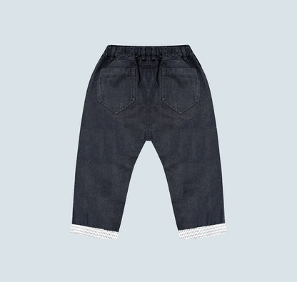 Pantalon noir en toile