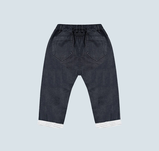 Pantalon noir en toile
