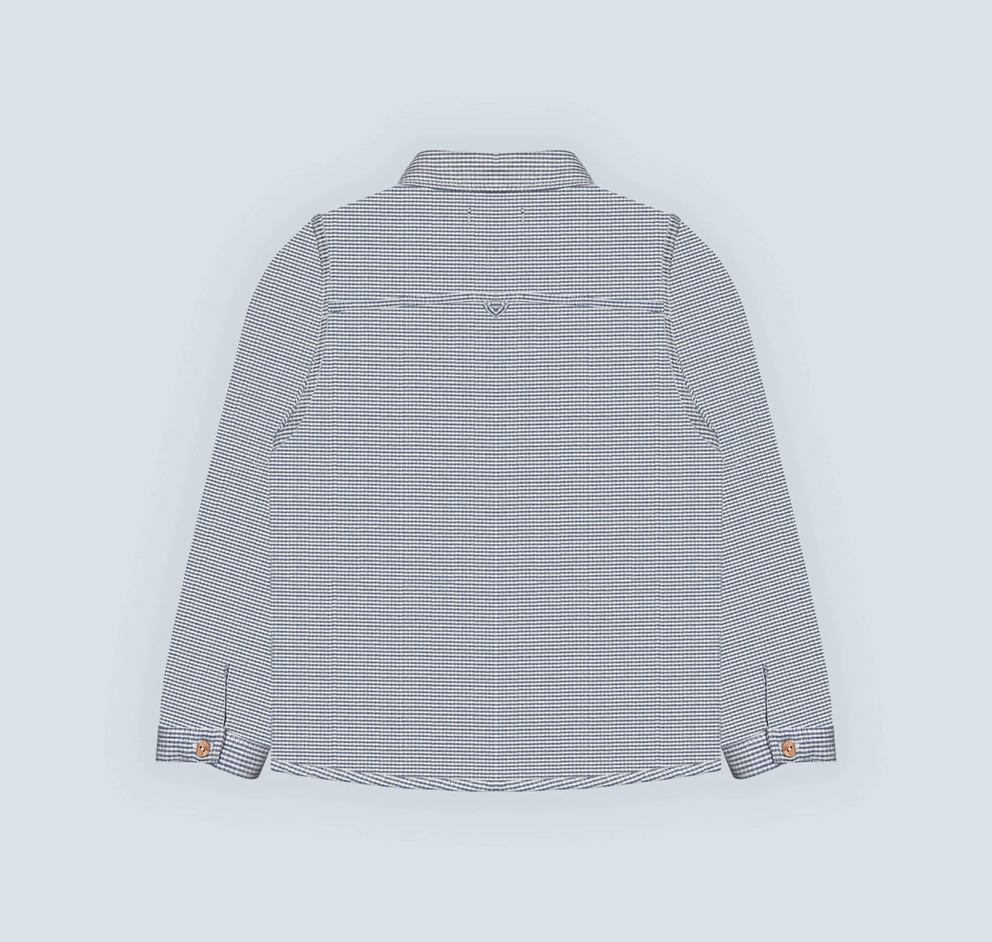 Chemise garçon en petits carreaux bleu
