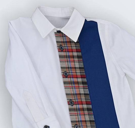 Chemise col classique en popeline 100% coton