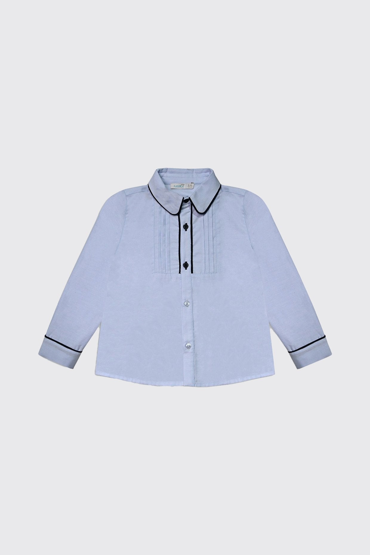 Chemise à col chemisier en oxford avec liseré