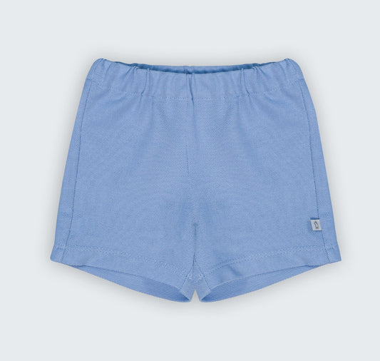Short Bleu en piqué 100% coton