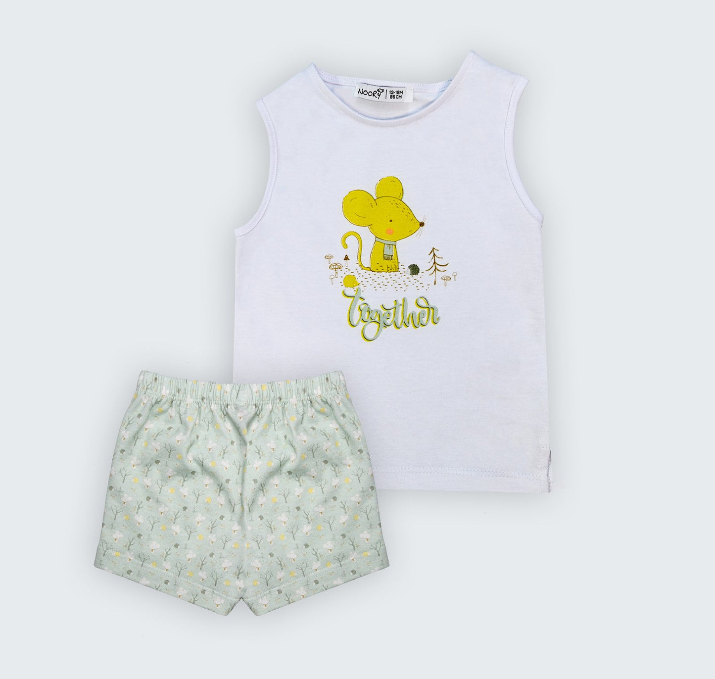 Ensemble pyjama en jersey imprimé 100% coton