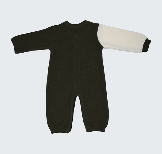 Combinaison tricot bicolore