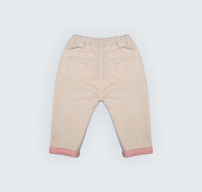 Pantalon beige en toile
