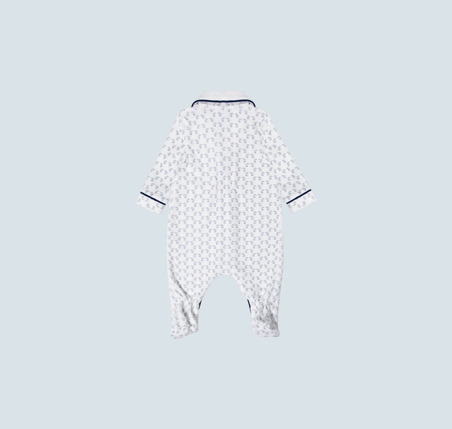 Pack dort bien bleu grenouillère, moufles & Bonnet