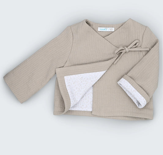 Cache-cœur en tissu 100% coton avec doublure en coton organique