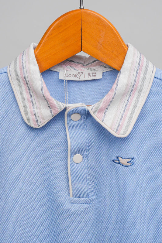 Combinaison short bleu pour bébé garçon