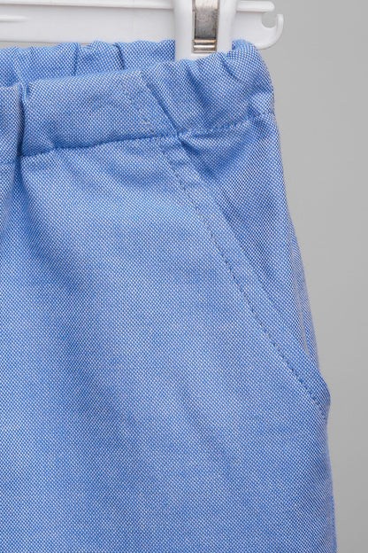 Short bleu pour garçon 100 % coton