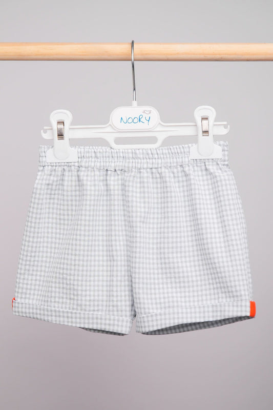 Ensemble T-shirt et short vichy pour bébé garçon 100% coton