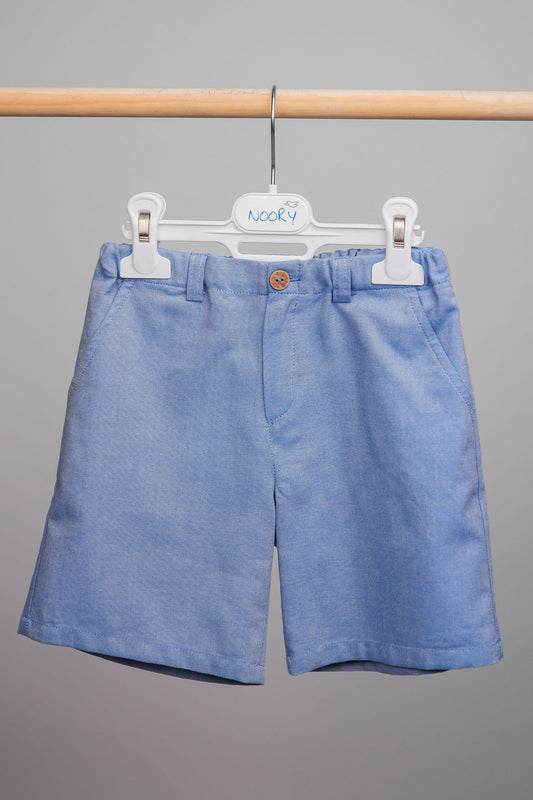 Short bleu pour garçon 100 % coton