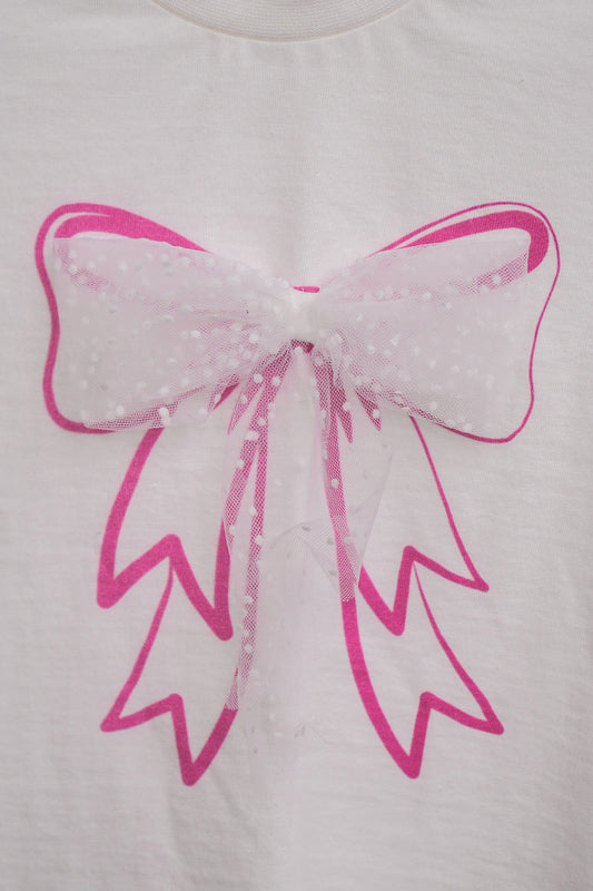T-shirt pour filles avec manches volantées