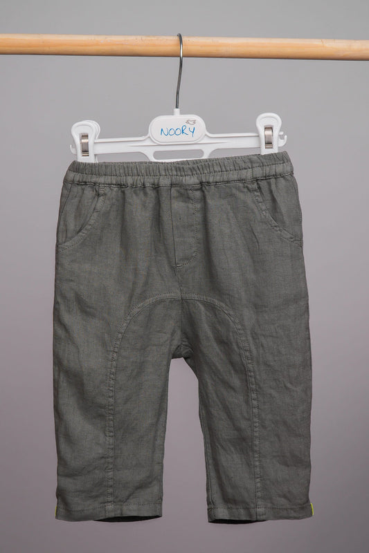 Pantalon en lin kaki pour bébé garçon