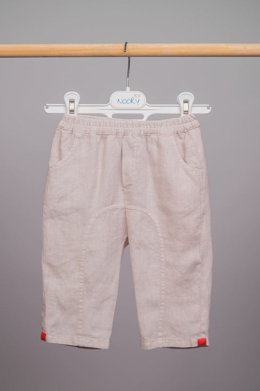 Pantalon en lin beige pour bébé garçon