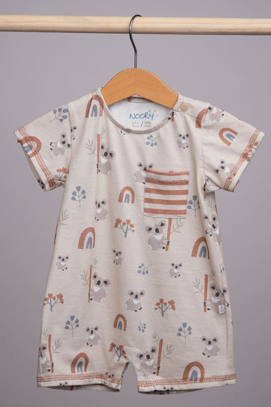 Pack de naissance 3 pièces  + Pochette – Motifs Koala, Rayures & Naturel