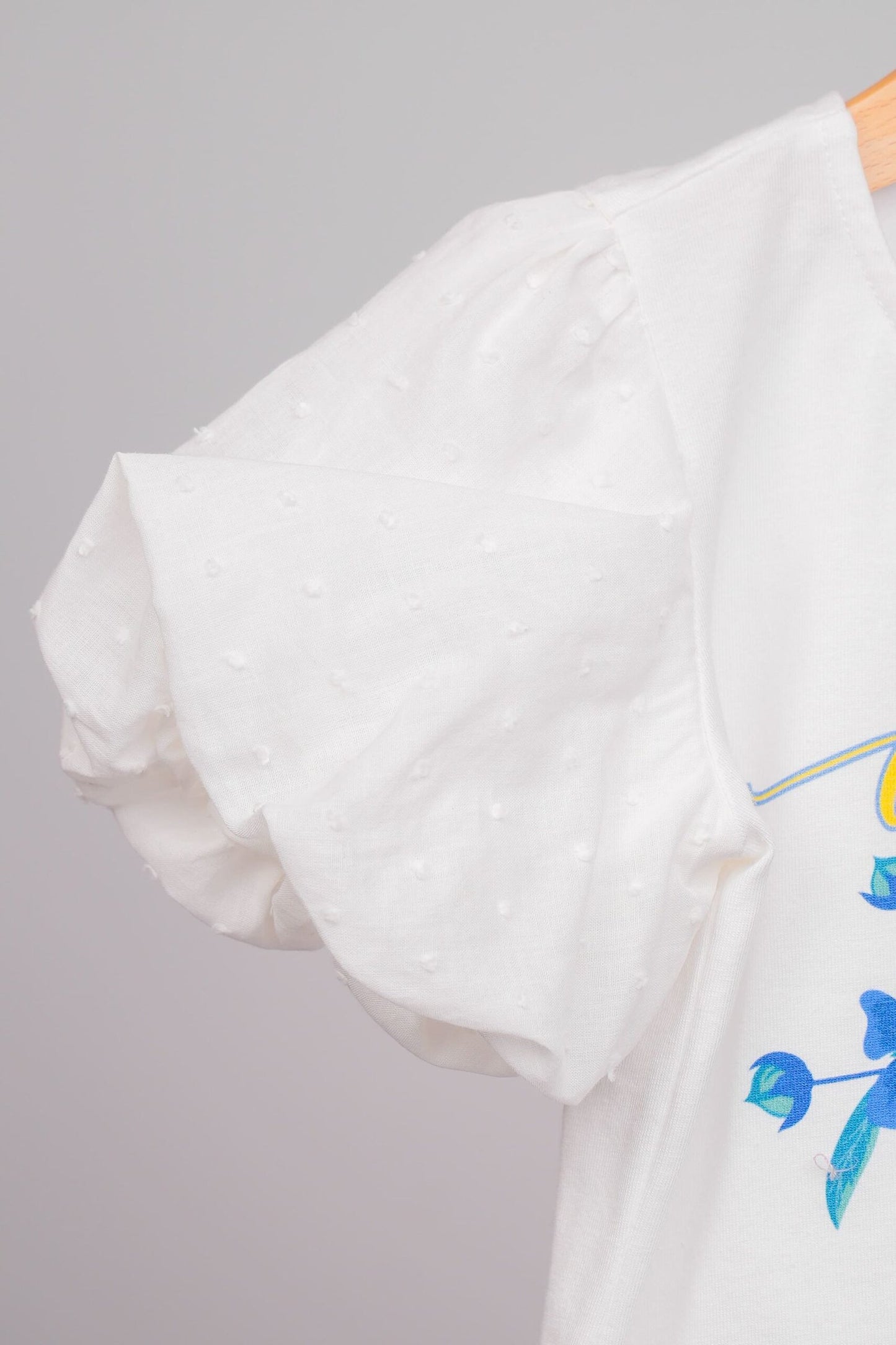 T-shirt pour filles 100% coton avec des manches ballons