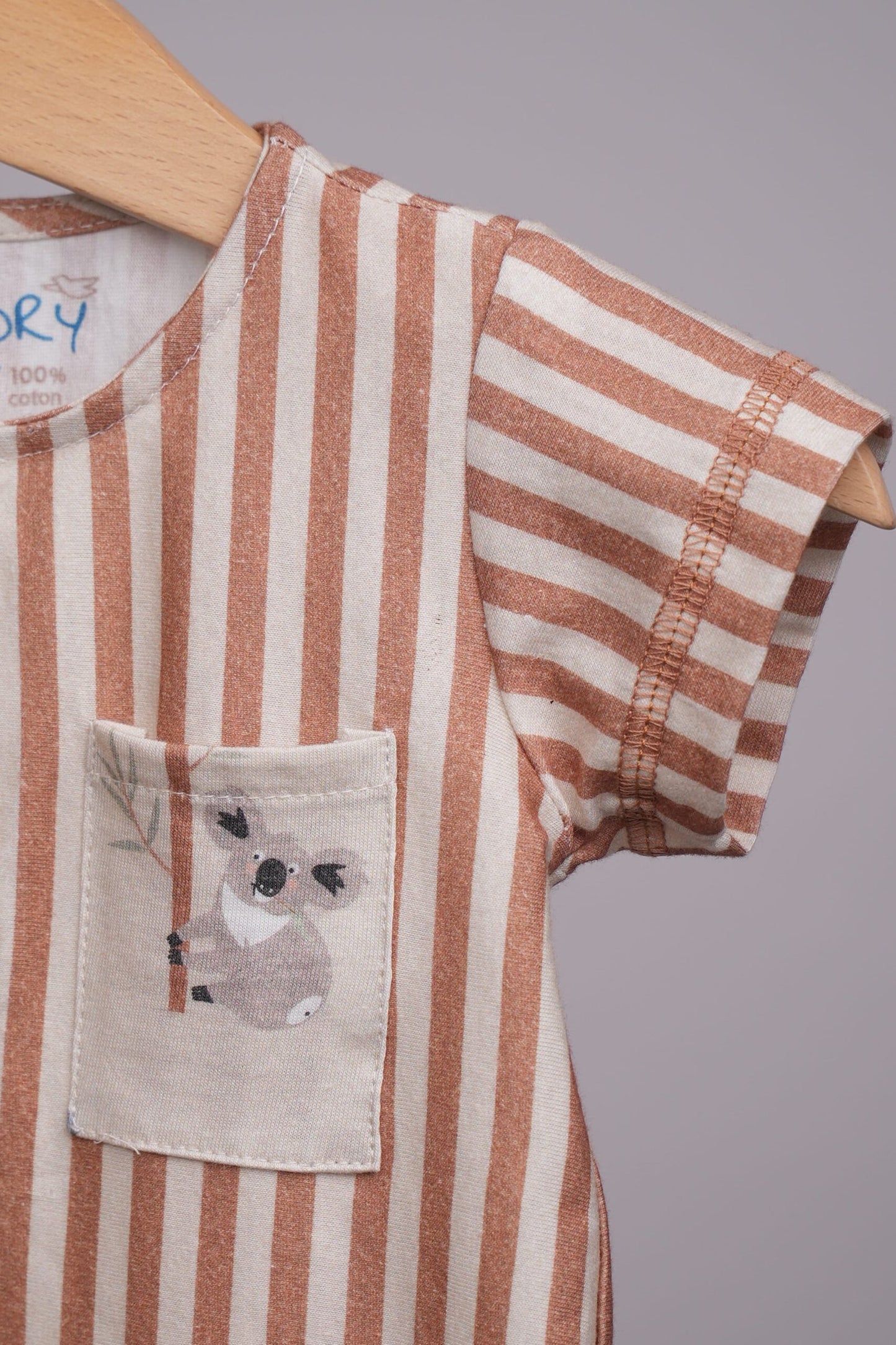 Pack de naissance 3 pièces  + Pochette – Motifs Koala, Rayures & Naturel