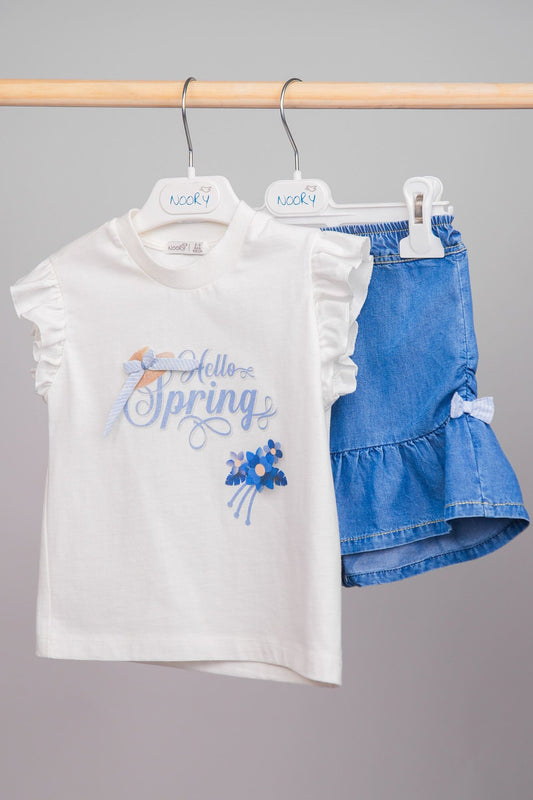 Short-Jupe à volants pour petites filles