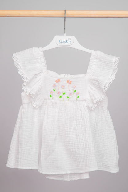 Ensemble d’Été en Double Gaze pour fille